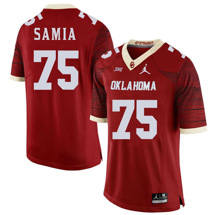 Oklahoma Sooners 75 Dru Samia Red 47 Game Winning Streak College Football Jersey Dzhi,We sell and wholesale Oklahoma Sooners 75 Dru Samia Red 47 Game Winning Streak College Football Jersey Dzhi on line form chian!